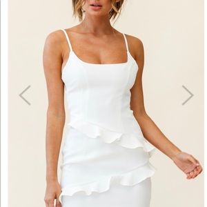 NWT feminine white dress